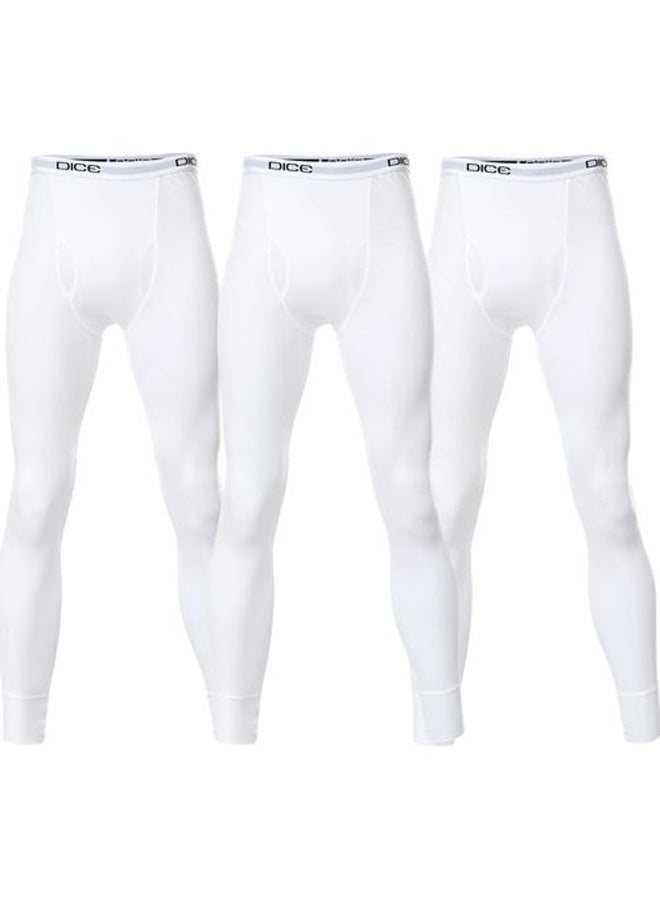 Dice - (3) Solid Under Pants - For Men - White - Image 1