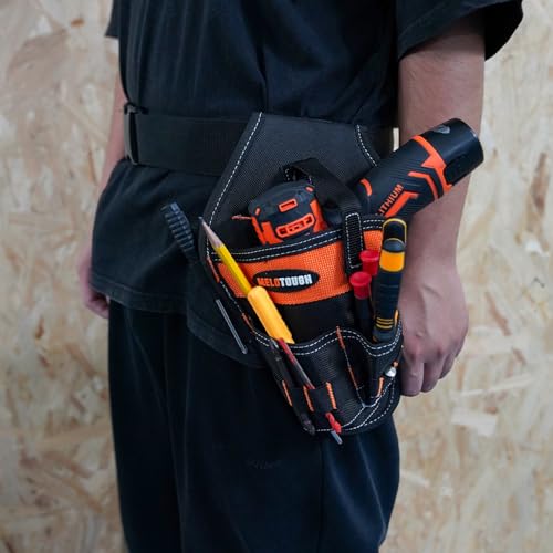 MELOTOUGH Tradesman Pro Drill Pouch for Tool Belt Left Handed Belt Cordless Drill Holder Tool Holster Impact Holster(Left Hand) - Image 4