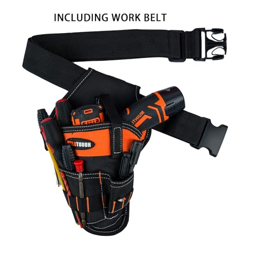 MELOTOUGH Tradesman Pro Drill Pouch for Tool Belt Left Handed Belt Cordless Drill Holder Tool Holster Impact Holster(Left Hand) - Image 3