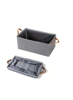 Generic Wardrobe Organizer, Foldable Storage Basket with Heavy Duty Metal Hardware, Drawer Organizers with Durable Washable Handles (5)  - Image 1