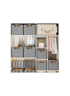 Generic Wardrobe Organizer, Foldable Storage Basket with Heavy Duty Metal Hardware, Drawer Organizers with Durable Washable Handles (5)  - Image 2