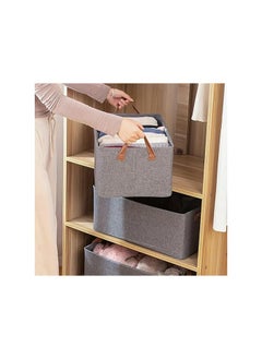 Generic Wardrobe Organizer, Foldable Storage Basket with Heavy Duty Metal Hardware, Drawer Organizers with Durable Washable Handles (5)  - Image 4