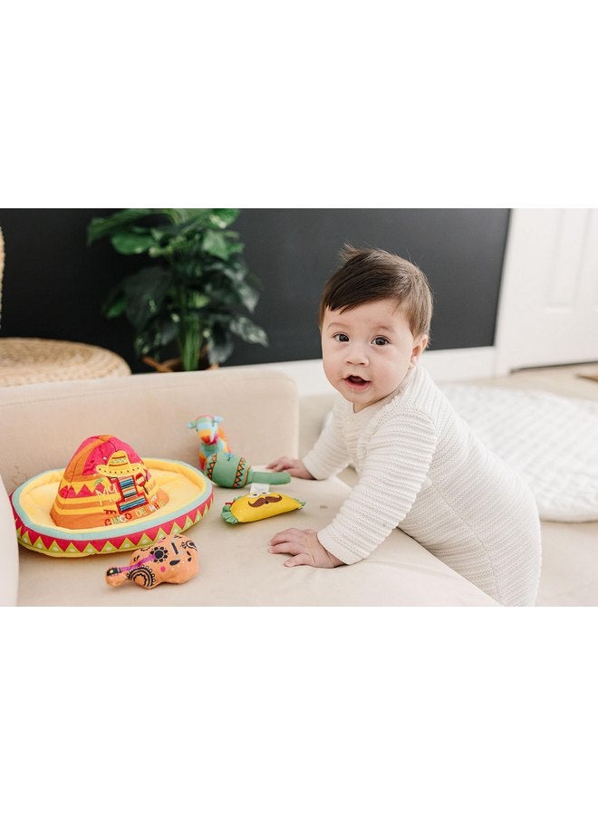 Genius Baby Toys My First Cinco de Mayo Toy - Hispanic Heritage Month Gift - Latin & Mexican Heritage Playset with Sombrero & 4 Sensory Toys (Taco, Maraca, Guitar, Donkey) - Colorful Keepsake Gift for Babies - Image 4