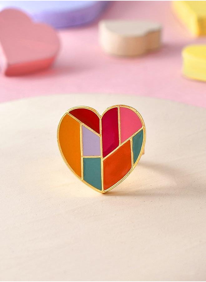 VOYLLA Valentine's Day Mosaic Heart Ring  - Image 1