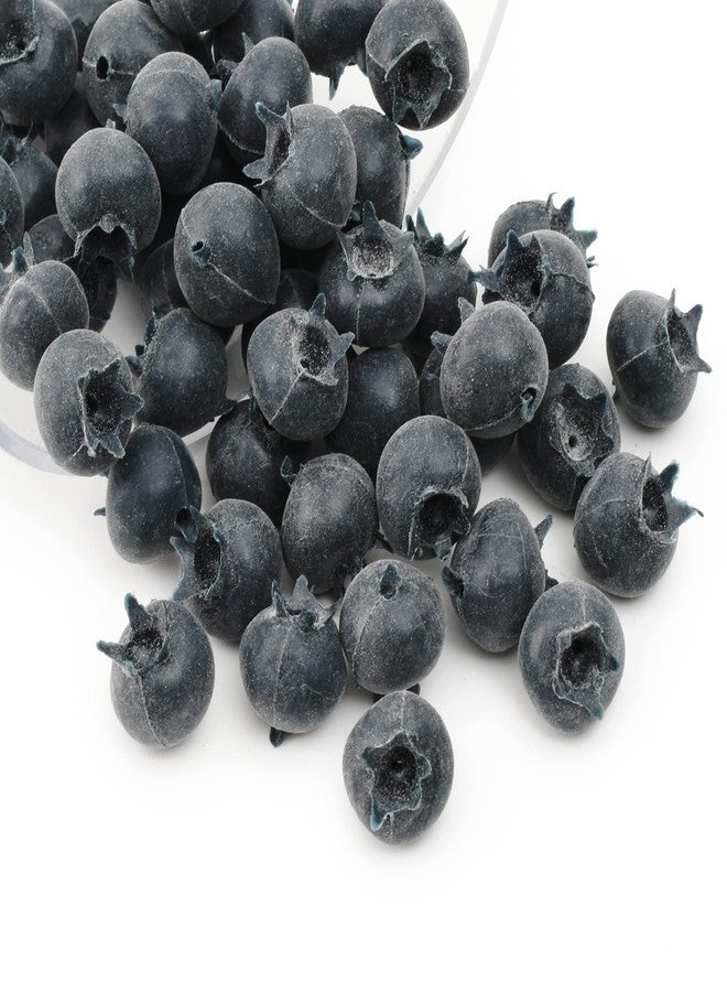 Luckforest Artificial Blueberry, 50Pcs Fake Blueberry Lifelike Blueberries Simulation Blue Berries Fake Fruit for DIY Craft Home Kitchen Cabinet Food Photography Props - Image 1
