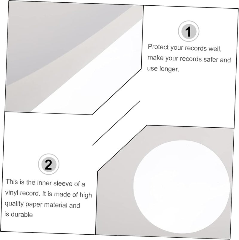 Vinyl Record Inner Sleeves 10 Pack Paper Protectors Anti Static Dust Scratch Resistant - Image 4