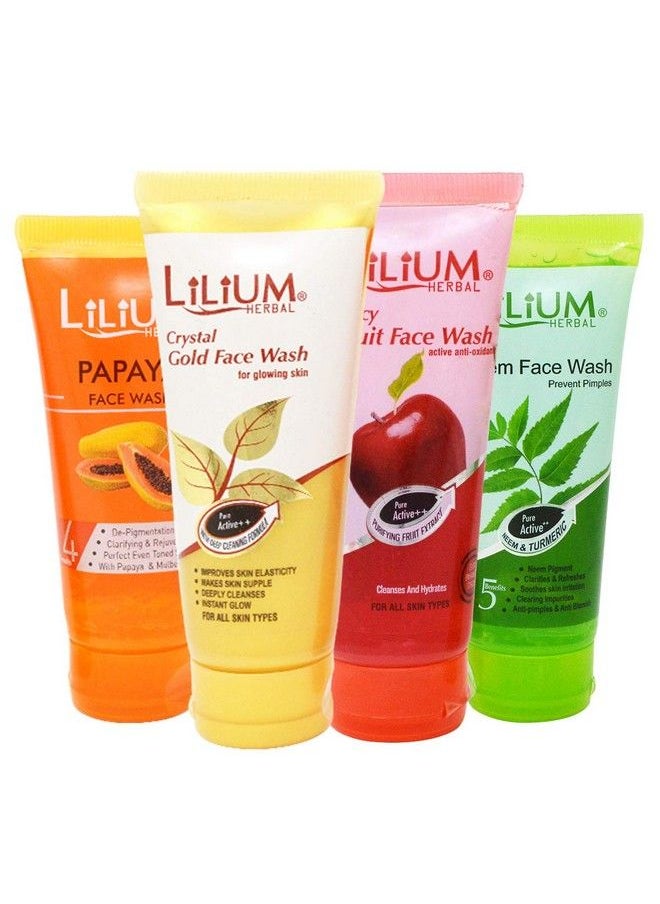 LILIUM - Anti Polution Face Wash Multi Flavoured Combo Pack Of 4Gc1021 - Image 1