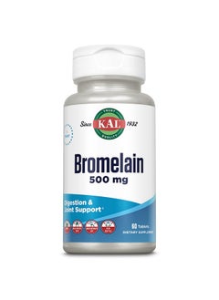 KAL Bromelain 500 Mg Digestion And Joint Support Supplement Digestive Enzymes Pineapple Extract Rapid Disintegration Vegan Made Without Dairy Or Soy Lab Verified 60 Servings 60 Tablets  - Image 2