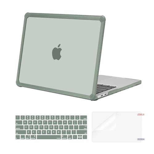 MOSISO CrackResistant Cover Compatible with MacBook Pro 13 inch Case M2 20262016 A2338 M1 A2251 A2289 A2159 A1989 A1708 A1706Heavy Duty Shell with TPU BumperKeyboard CoverScreenFilmEmerald Green - Image 1