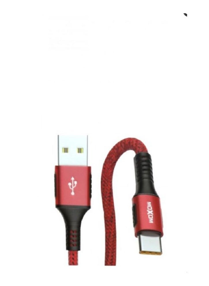 MOXOM - Usb ToType C Anti Cut Fabric Super Charging Cable 5A CC-82 - Image 1