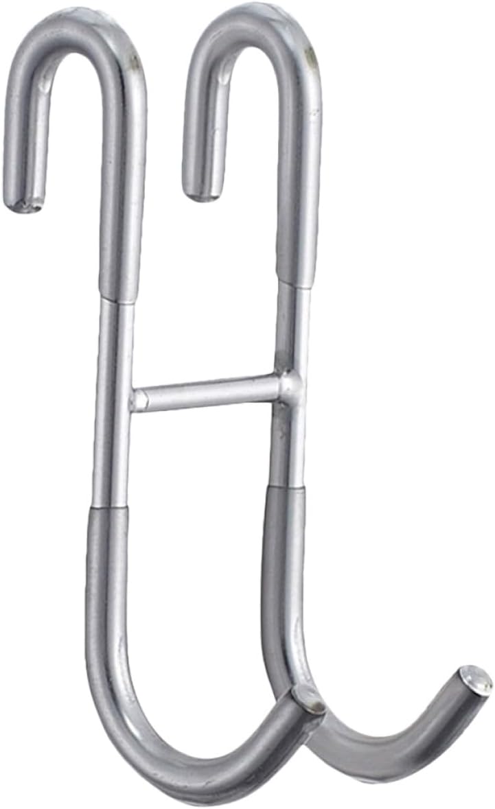 Luxshiny Stainless Steel Shower Door Hook Twin Curved Hooks Over Glass Bathroom Towel Holder Hanging Rack for Frameless Shower Door - Image 1
