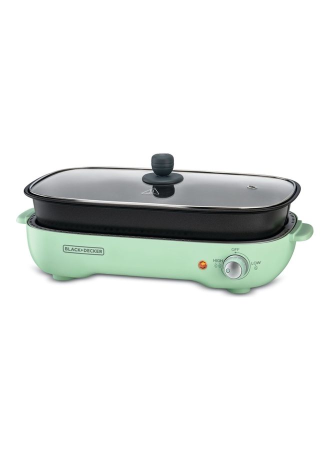 BLACK+DECKER Multifunction Grill 1400 W GMF1400-B5 Green/Black - Image 1