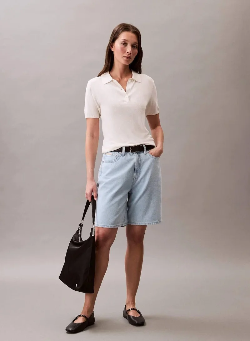 Calvin Klein Tofu Fine Gauge Viscose Polo for Women | Best Price UAE