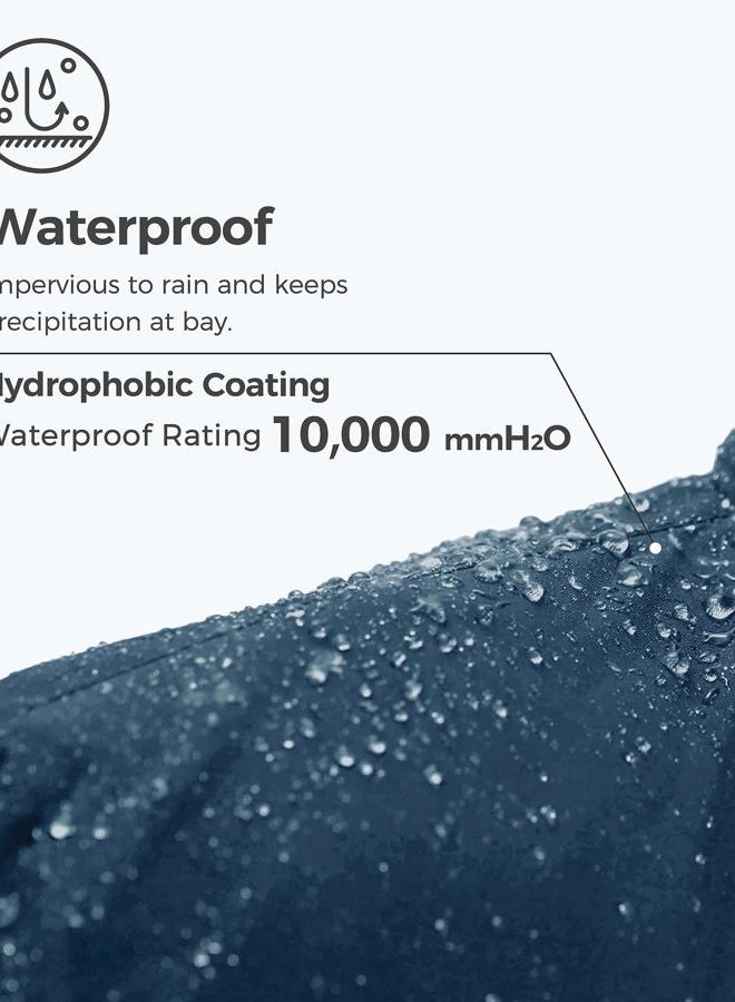 wantdo Women's Waterproof Ski Jacket Windproof Winter Snow Coat Raincoat Blue Black XL - Image 4