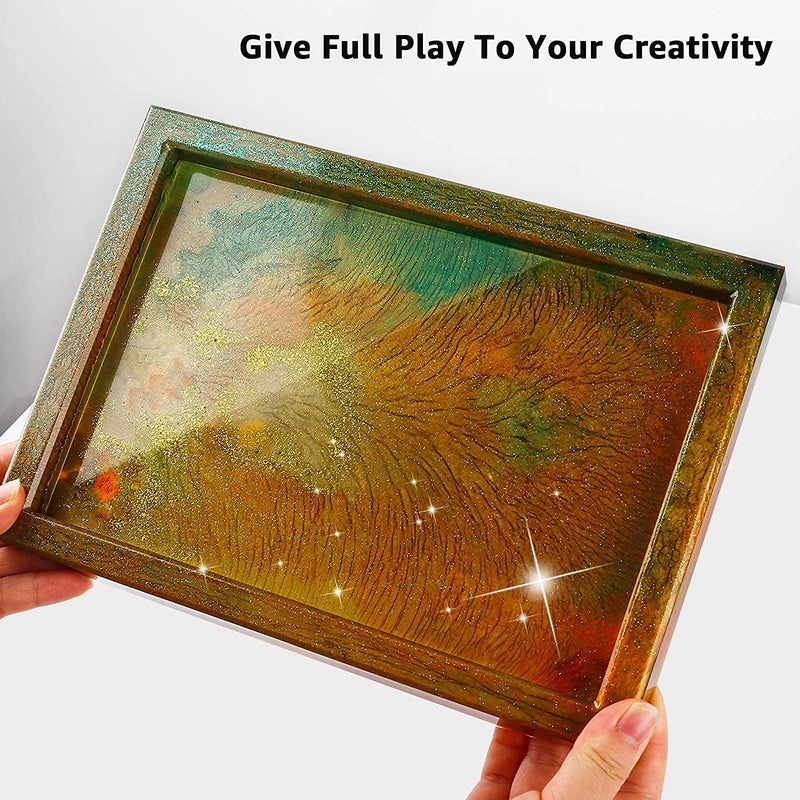 ARTOOL B41 Silicon Rectangle Trinket Tray Mould for DIY Epoxy Resin Art, Rectangle Trinket Tray Mold, 8x12 in 1.5 cm Depth - Image 3