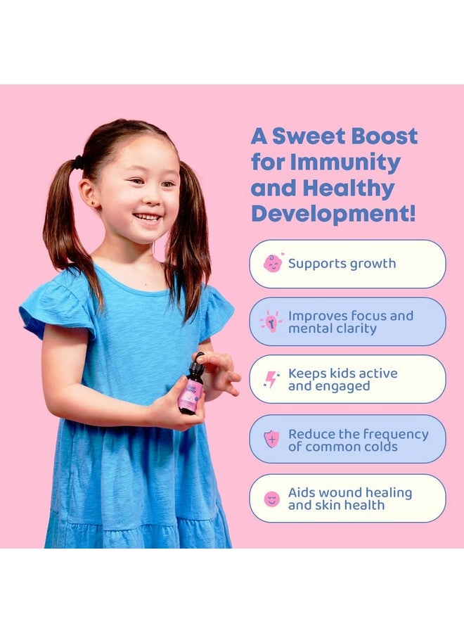JoySpring ZincBerry - Kids Zinc & Vitamin Supplement (2 fl oz) Immune Support Drops - Liquid Zinc for Kids 2-16+ Years - Zinc Kids, Toddlers & Children Will Love Its Elderberry Extract Flavor - Image 2