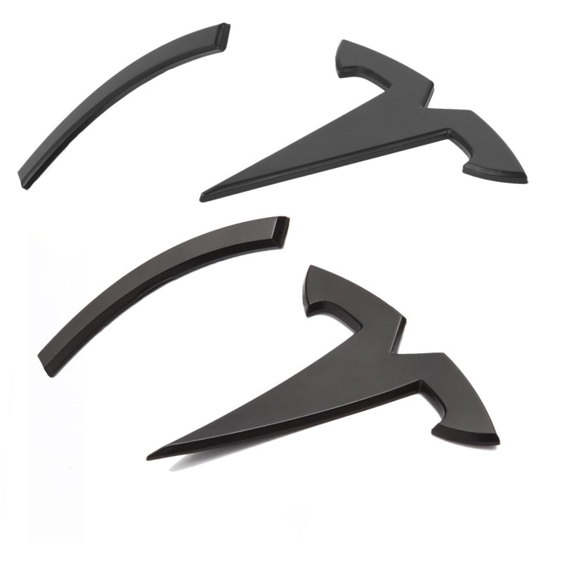 Nanaholy Emblem Accessories for Tesla Model 3 Logo Sticker 2023 2022-2017 Model 3 Decals (Black) - Image 1