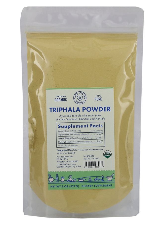 Pure Indian Foods Organic Triphala Powder 8 oz (227 g) 