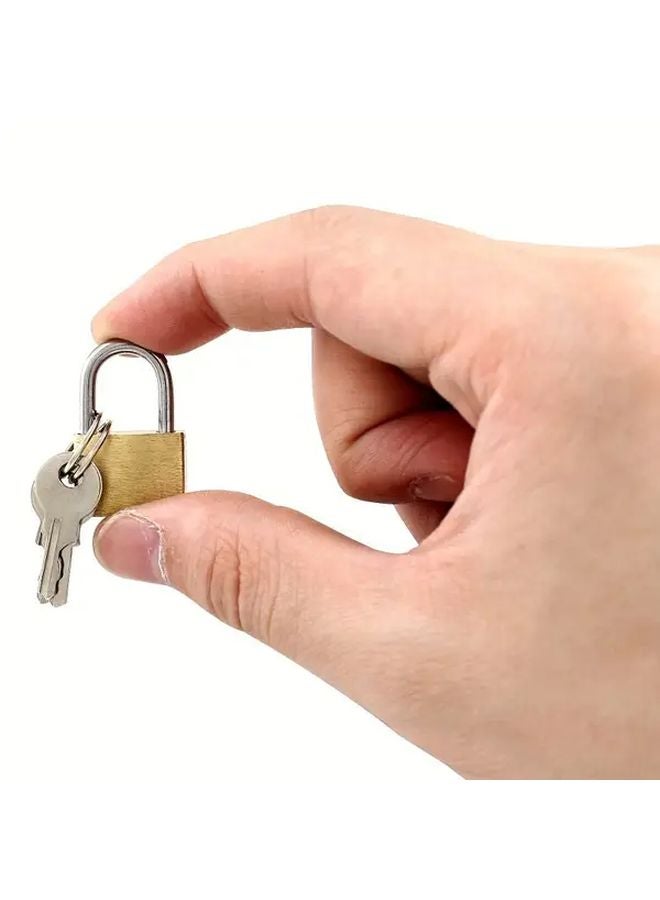 2Pcs Solid Brass Padlocks with Keys Mini Metal Locks for Luggage Backpacks Toolboxes - Image 4