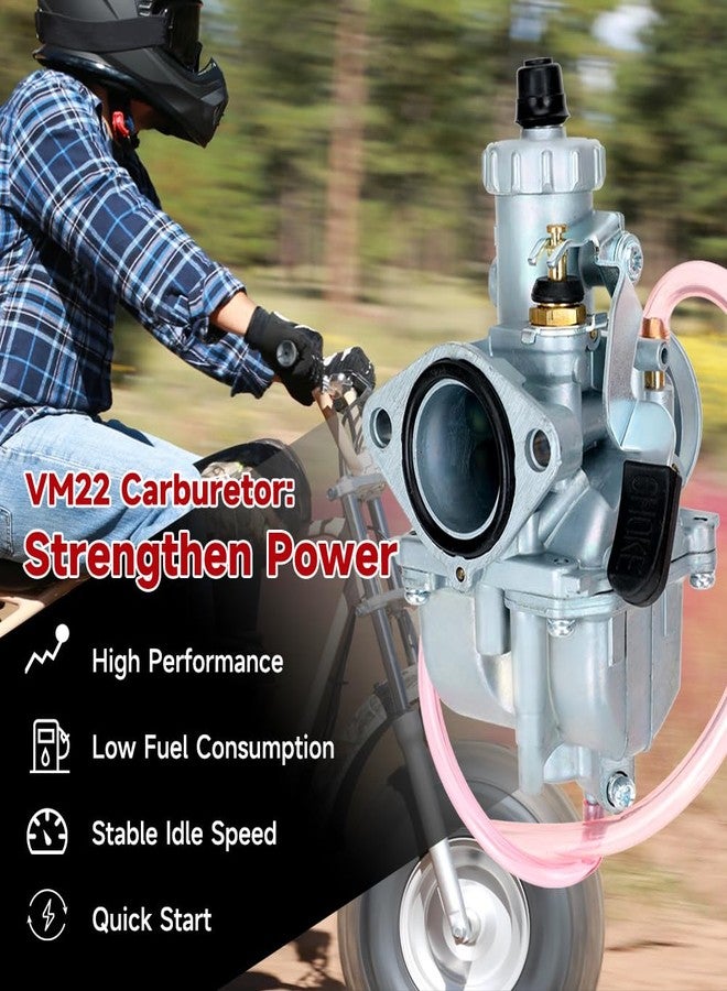 FVRITO VM22 26mm Carburetor Kit for Predator 212cc 224cc 196cc Non Hemi Coleman CT200U BT200X Mini Bike KT196 Go Kart 6.5HP GX160 Clone Engine Baja MB200 with Throttle Assembly Main Jets Black - Image 2