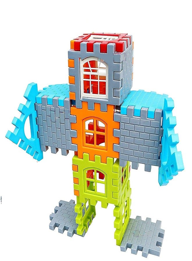 Sukan Tex Building Blocks For Kids|House Building Blocks With Windows|Block Game For Kids (Bulding Blcoks 54 Pc)|Multicolor - Image 2