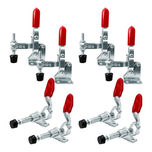 GLSJA 8Pcs Toggle Clamp Hold Down Push Pull Action Toggle Clamps Woodworking Hand Tool 200Lb 110Lbs Holding Capacity Quick Release Toggle Clamps for Doors Cabinets Tool Boxes - Image 1