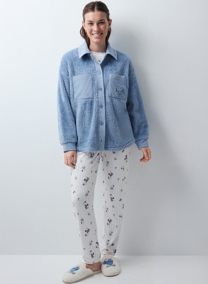 women'secret Snoopy short-sleeved fluffy shirt - Image 3