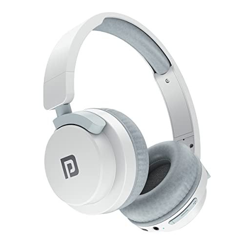 Portronics Muffs M2 Bluetooth Headphones Over Ear with Upto 40 Hrs Playtime, 40mm Dynamic Drivers, AUX 3.5mm, Powerful Bass, Laptop & PC Support,Type C Charging Port, Foldable Design(White) - Image 1
