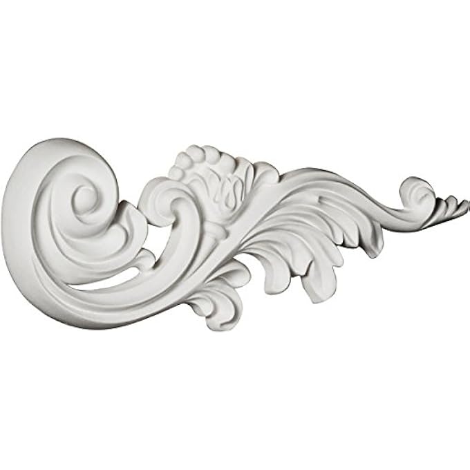 ONL12X05X01ME-R 11 W X 4 H X 7/8" P MEDWAY SCROLL ONLAY, RIGHT, FACTORY PRIMED WHITE - Image 3