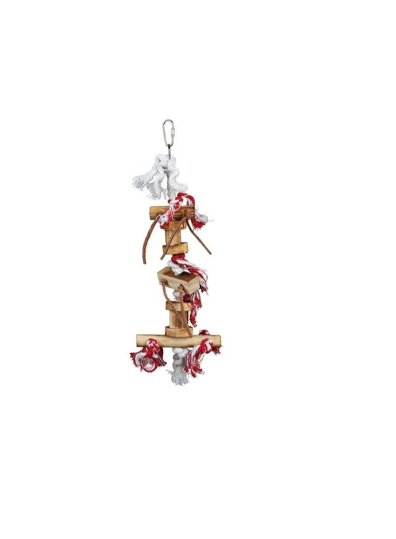 تريكسي لعبة تريكسي الخشبية والجلدية على حبل للطيور - Image 3