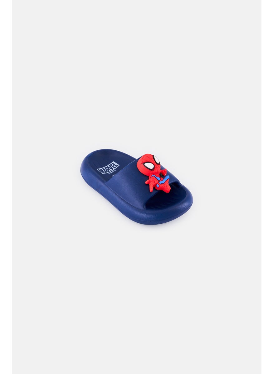 MARVEL Toddlers Boy Spider Slip On Slippers, Navy  - Image 1