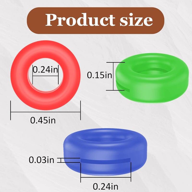SMARTTOP Silicone Eyeglass Sleeve Retainer Comfort Anti-Slip Temple Tips Ear Pad for Sunglasses Reading Glasses Round 14 pair (Multicolored) - Image 3
