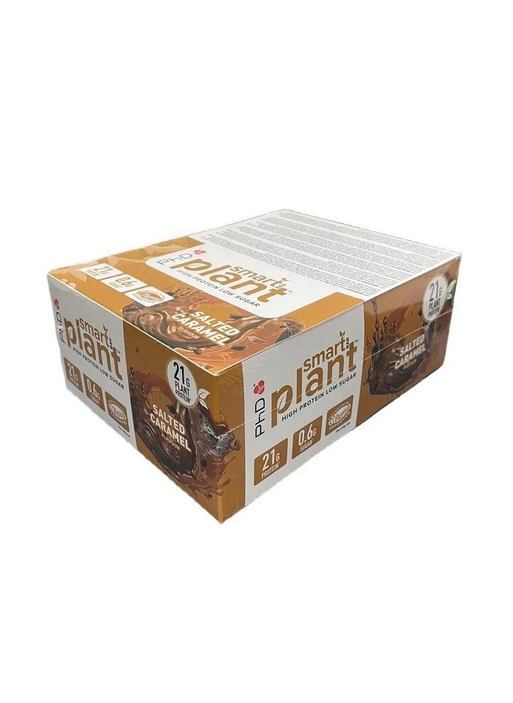 PhD - Smart Bar Plant High Protein Low Sugar,- 21g protein, 0.6g sugar and Vegan Approved - Salted Caramel - Image 1