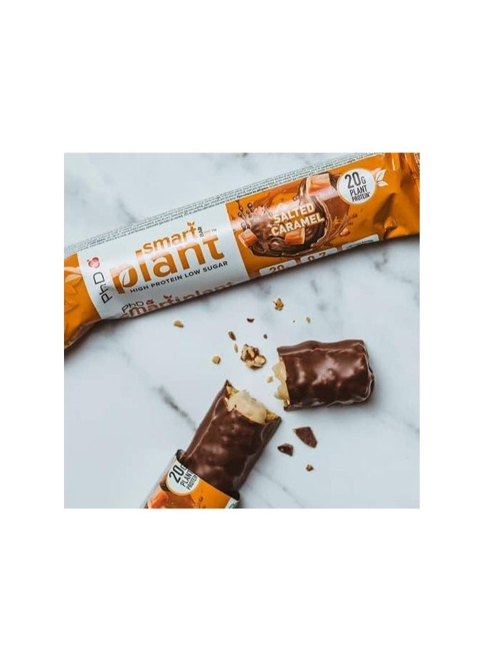 PhD - Smart Bar Plant High Protein Low Sugar,- 21g protein, 0.6g sugar and Vegan Approved - Salted Caramel - Image 1
