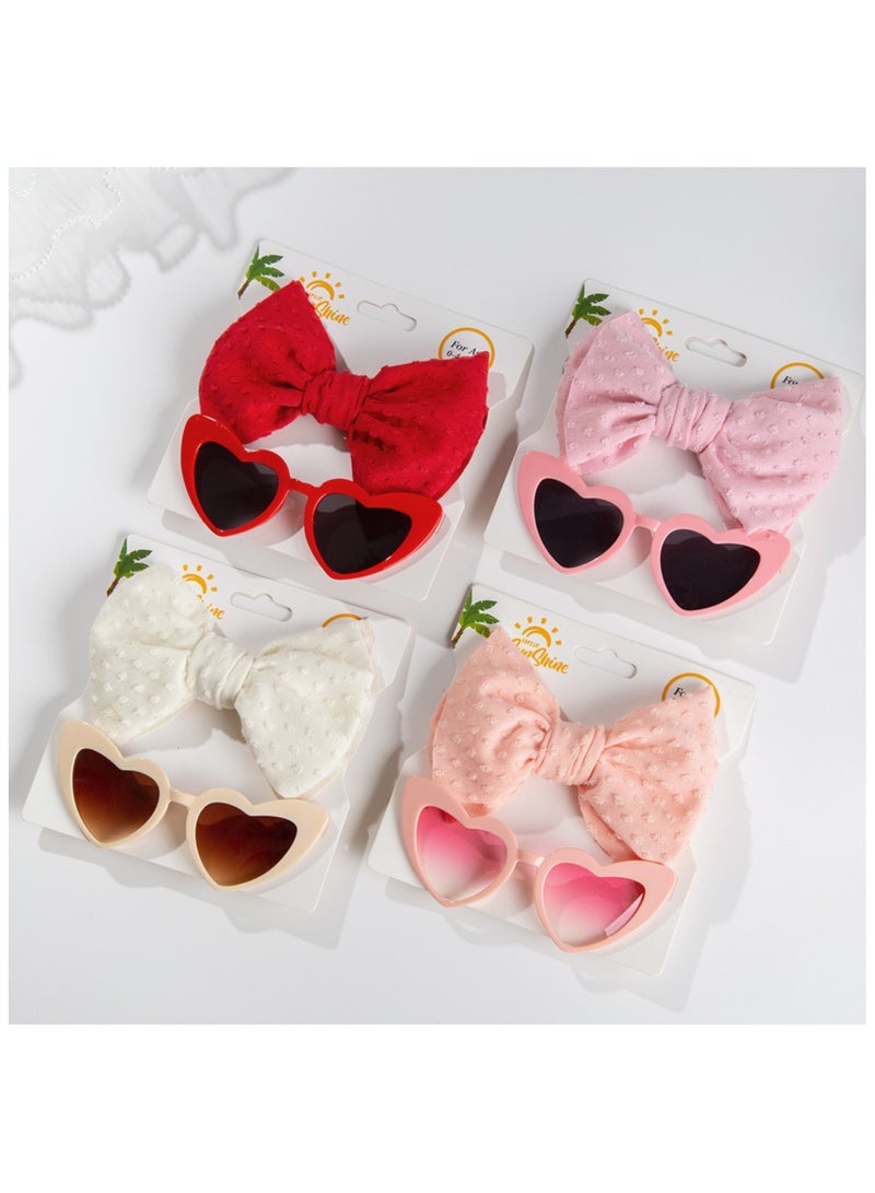 دىدانيالا مجموعة نظارات يارا وطوق ورد للبنات والأطفال - وردي فاتح - Image 2