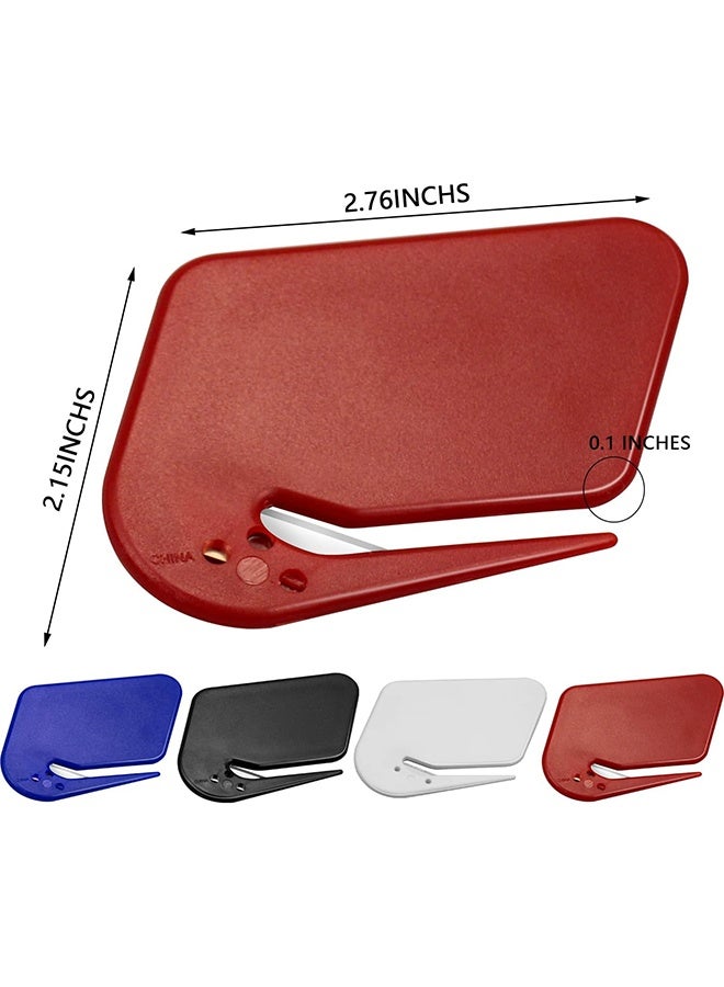 Letter Opener Envelope Slitter 4 Pack Letter Openers Plastic with Blade Envelope Opener Mail Opener for Envelope,Package,Paper Cut,Safe Letter Opener - Image 2