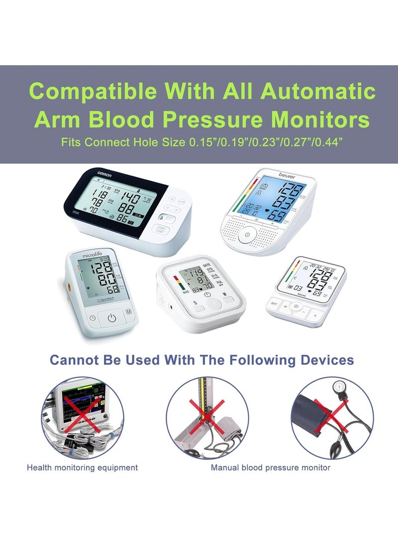 YelaJoy Grey Large Blood Pressure Cuff, (22-52CM) BP Cuff Compatible, Replacement Cuff for Adult Big Arms,1 Connectors (4.6mm), Cuffs Only - Image 4