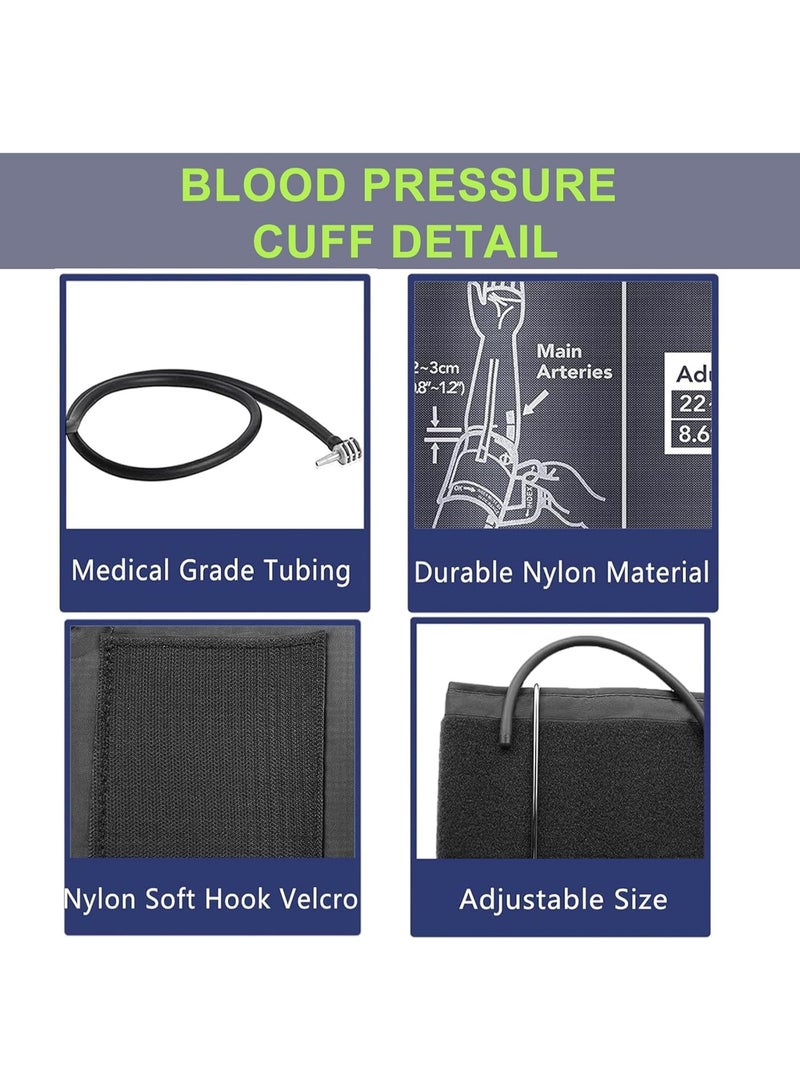 YelaJoy Grey Large Blood Pressure Cuff, (22-52CM) BP Cuff Compatible, Replacement Cuff for Adult Big Arms,1 Connectors (4.6mm), Cuffs Only - Image 3