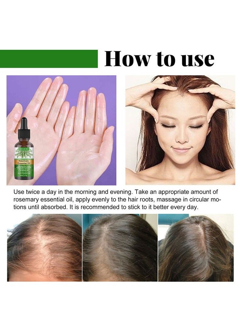 EELHOE Rosemary Essential Oil For Hair Growth Skin Care - Image 3