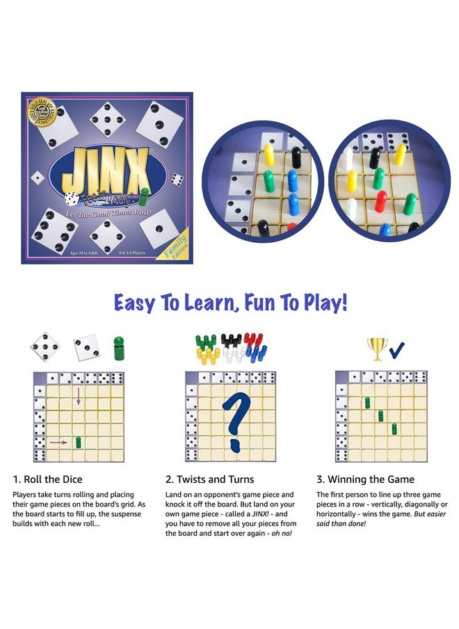 Game Development Group Jinx - Fast and Fun Board Game of Chance Where The Luck of The Roll Determines Your Fate - Game Night Fun for Family & Adults  - Image 5