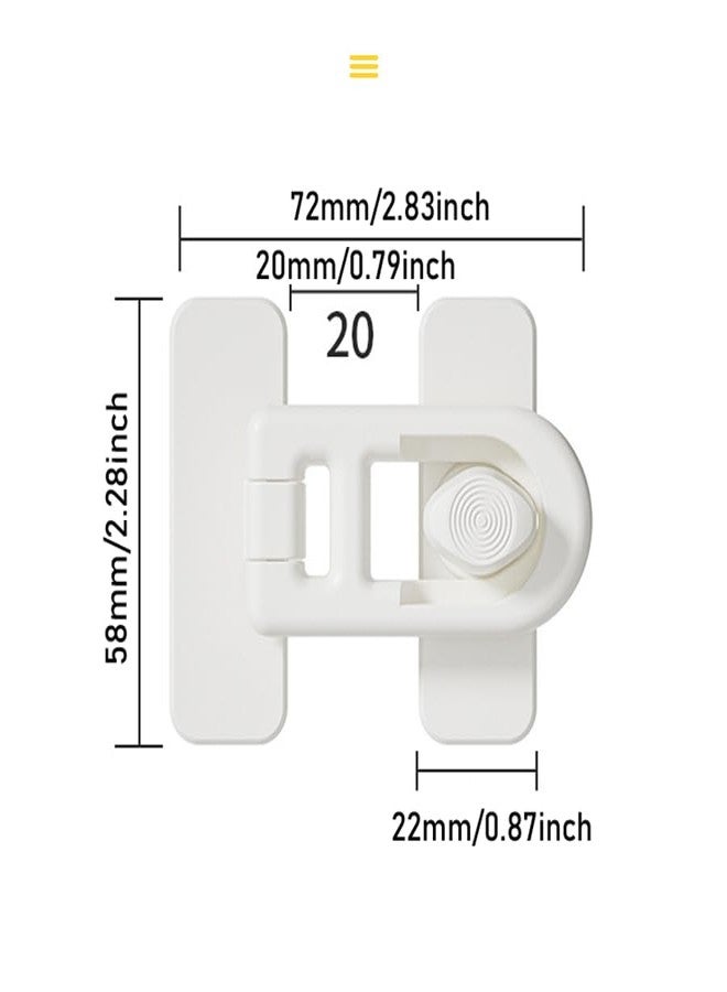 RecDec 2 Pack Baby Locks for Fridge Proofing Cats Dogs Child Safety Lock with Rotating Switch Adhesive Proof Latch for Cabinet Drawers Oven Door Refrigerator Children Kids Toddler Safe Protection - Image 2