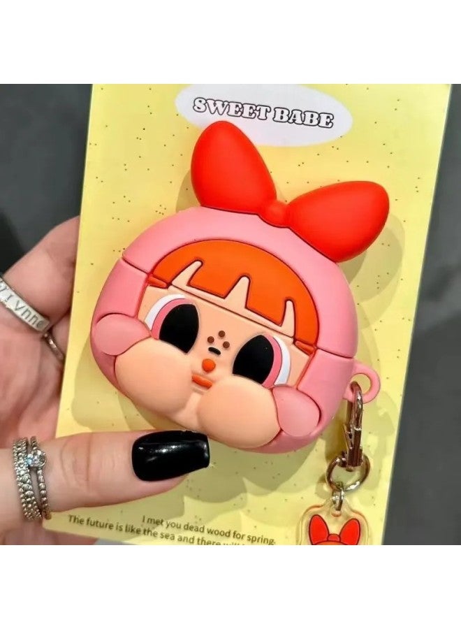Year Headset For Apple 4 Generation AirpodsPro2 Cartoon Cute Protective Shell Premium-Color:Pink Policewoman With Pendant-Applicable Models:Airpods Pro/Pro2 - Image 1