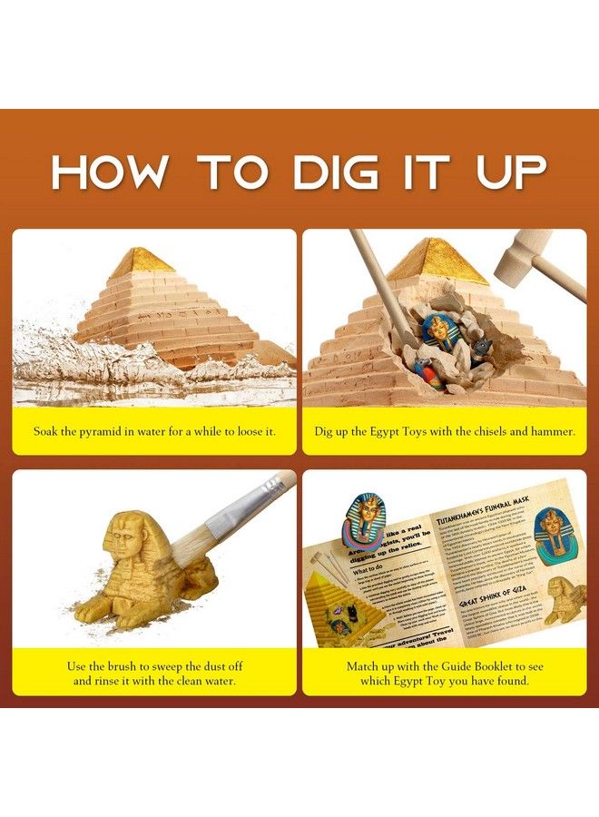 XX Toys Ancient Egyptian Pyramids Dig Kit Gem Excavation Set Stem Science Educational Toys Archaeology Gifts For Boys & Girls - Image 4