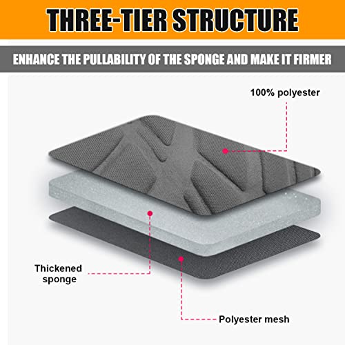 BESULEN Front Car Seat Covers, 2 Pcs Polyester Bucket Seat Protectors, Soft and Breathable, Premium Sporty Automotive Seat Cushions, Auto Interior Accessories for Most Cars, SUV (Gray) - Image 3