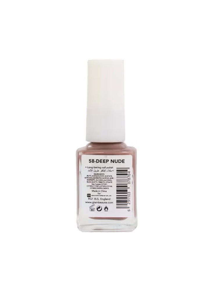 GLAMBeaute - Glambeaute Nail Enamel 58 – Deep Nude - Image 1