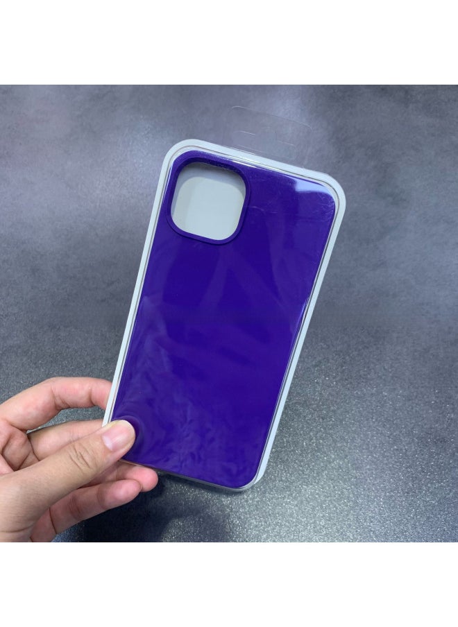 Generic For Iphone16 Liquid Silicone Phone Case For Iphone 16Pro Max/16Pro Full Covering Drop-Resistant Protective Case-Color:Dark Purple [with Logo]-Applicable Model:For Iphone16pro [sealed Packaging]  - Image 1