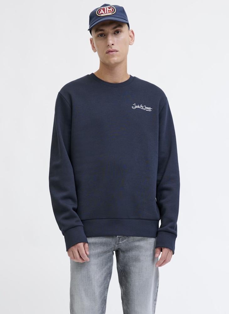 JACK & JONES Logo Regular Fit Crew Neck Sweatshirt - Image 1