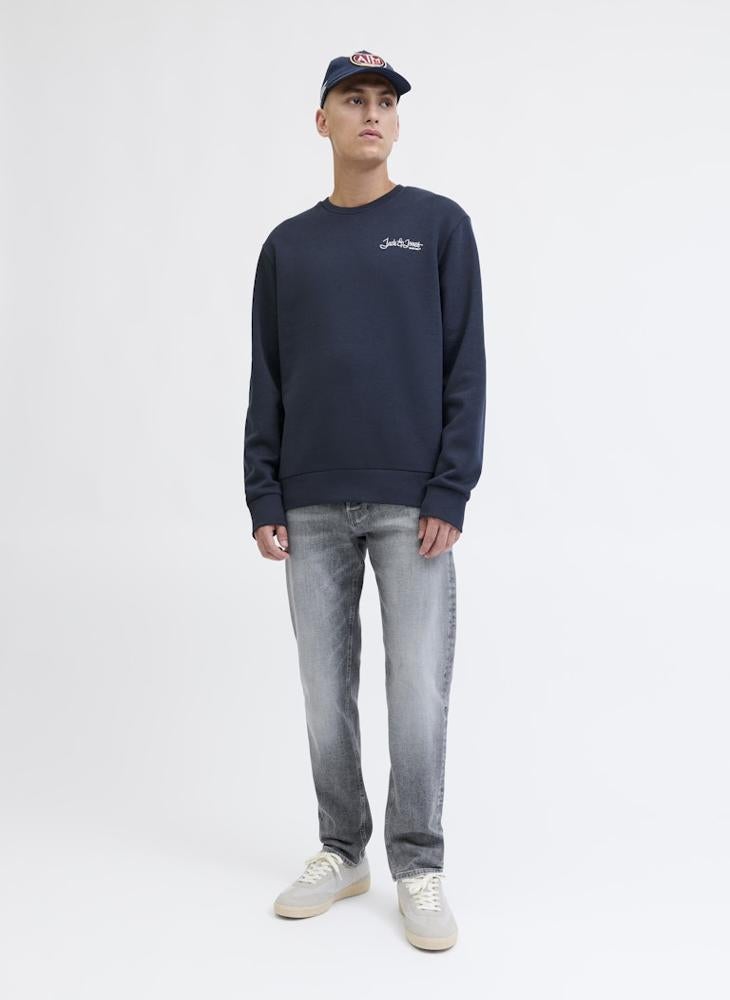 JACK & JONES Logo Regular Fit Crew Neck Sweatshirt - Image 4