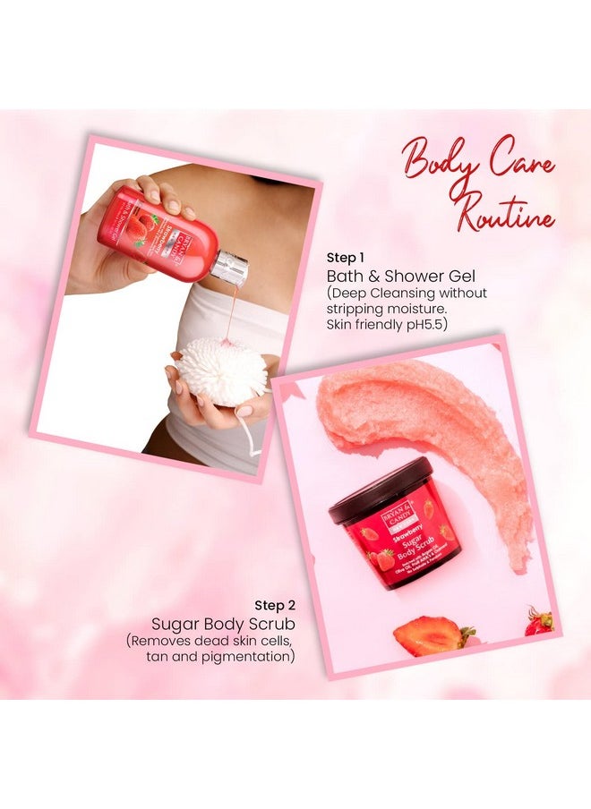 BRYAN & CANDY - Strawberry Bath Tub Kit Gift Set For Women And Men | Complete Home Spa Experience (Shower Gel, Hand & Body Lotion, Sugar Scrub, Body Polish| 100% Vegan, Sls & Paraben Free | - Image 1