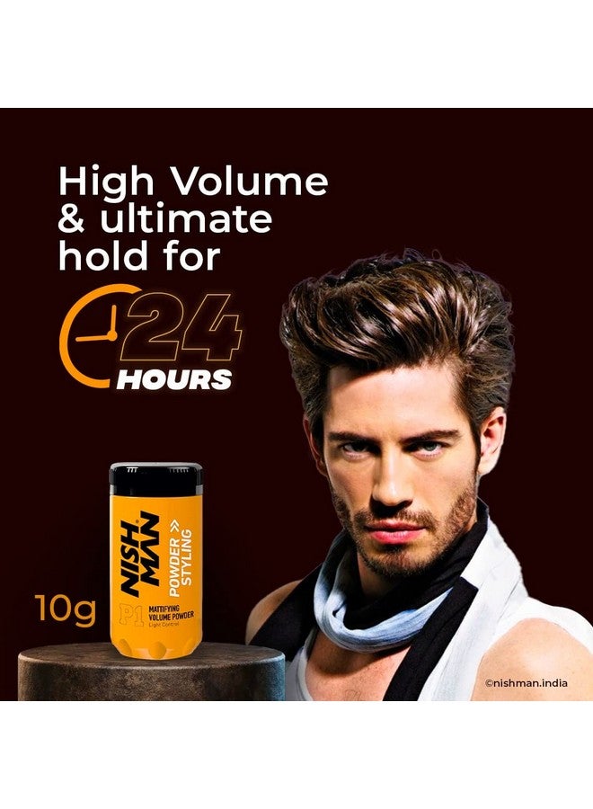 NISHMAN Mattifying Hair Volumizing Powder Wax, Matte Finish, 24 Hrs Strong Hold For Men, Hair Styling Powder Wax, 10G, Pack Of 1 - Image 3